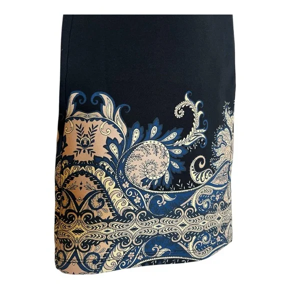 Johnny Was High Rise Flare Legging Navy Blue Roman Paisley NWT SIZE Medium - Picture 3 of 6